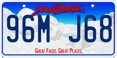 SD license plate 96MJ68