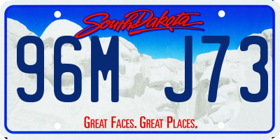 SD license plate 96MJ73