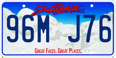 SD license plate 96MJ76