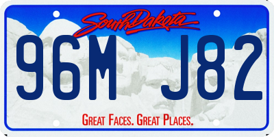 SD license plate 96MJ82