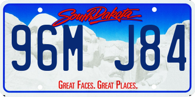 SD license plate 96MJ84