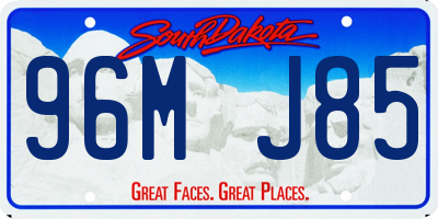 SD license plate 96MJ85