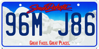 SD license plate 96MJ86