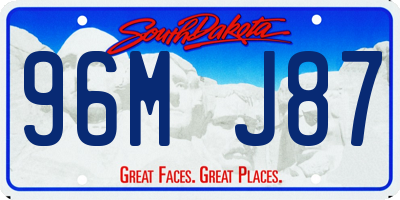 SD license plate 96MJ87