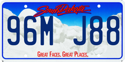 SD license plate 96MJ88