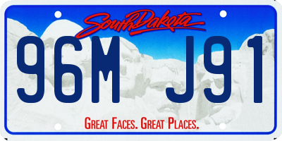 SD license plate 96MJ91
