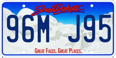 SD license plate 96MJ95