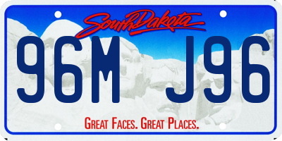 SD license plate 96MJ96