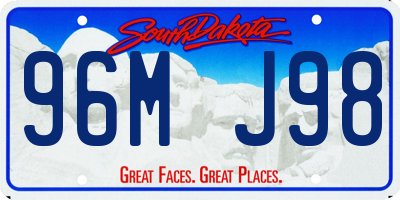 SD license plate 96MJ98