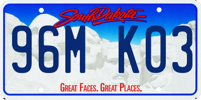 SD license plate 96MK03