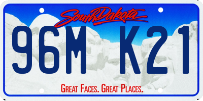 SD license plate 96MK21