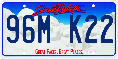 SD license plate 96MK22