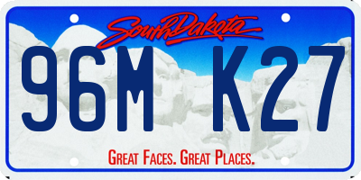 SD license plate 96MK27