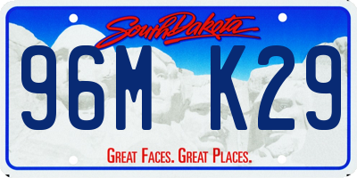 SD license plate 96MK29