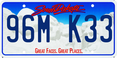 SD license plate 96MK33