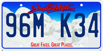 SD license plate 96MK34
