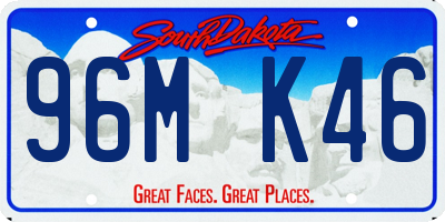 SD license plate 96MK46