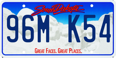SD license plate 96MK54