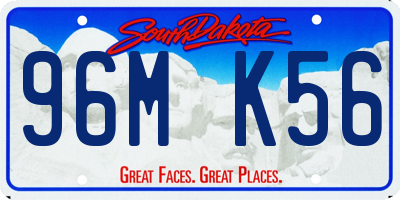 SD license plate 96MK56