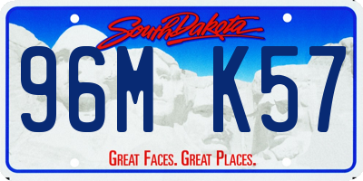 SD license plate 96MK57