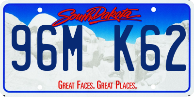 SD license plate 96MK62