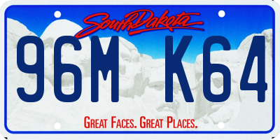 SD license plate 96MK64