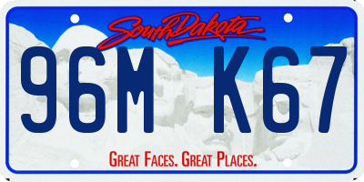 SD license plate 96MK67