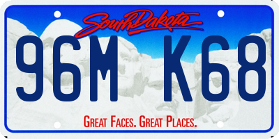 SD license plate 96MK68