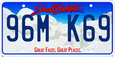 SD license plate 96MK69