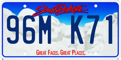 SD license plate 96MK71