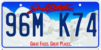SD license plate 96MK74