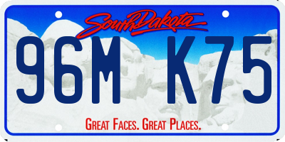 SD license plate 96MK75