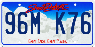 SD license plate 96MK76