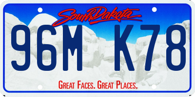 SD license plate 96MK78