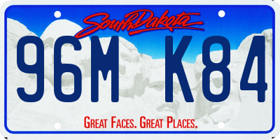 SD license plate 96MK84