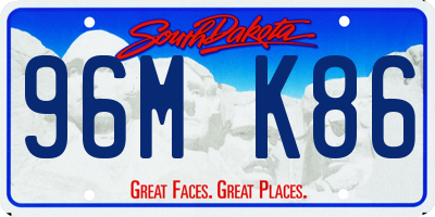 SD license plate 96MK86