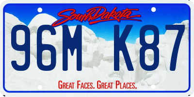 SD license plate 96MK87