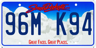 SD license plate 96MK94