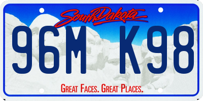 SD license plate 96MK98