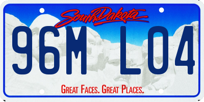 SD license plate 96ML04