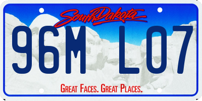 SD license plate 96ML07
