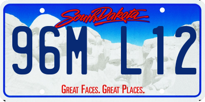 SD license plate 96ML12