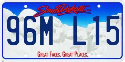SD license plate 96ML15