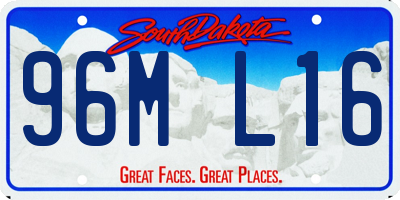 SD license plate 96ML16