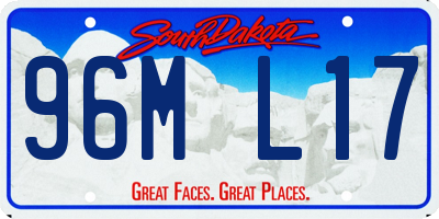 SD license plate 96ML17