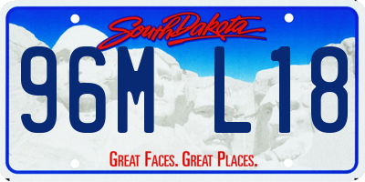 SD license plate 96ML18