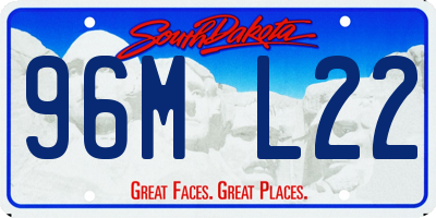 SD license plate 96ML22