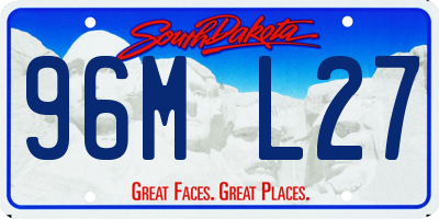 SD license plate 96ML27