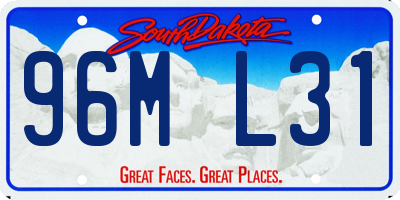 SD license plate 96ML31