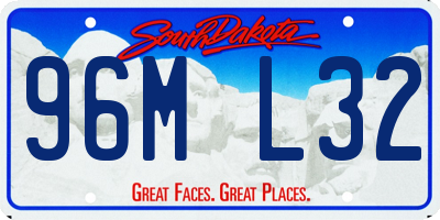SD license plate 96ML32